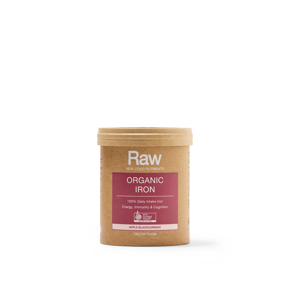 Raw Organic Iron 100g Apple Blackcurrant