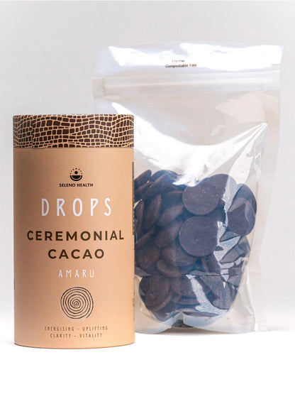 Seleno Organic Amaru Ceremonial  Cacao paste  Drops 250gm
