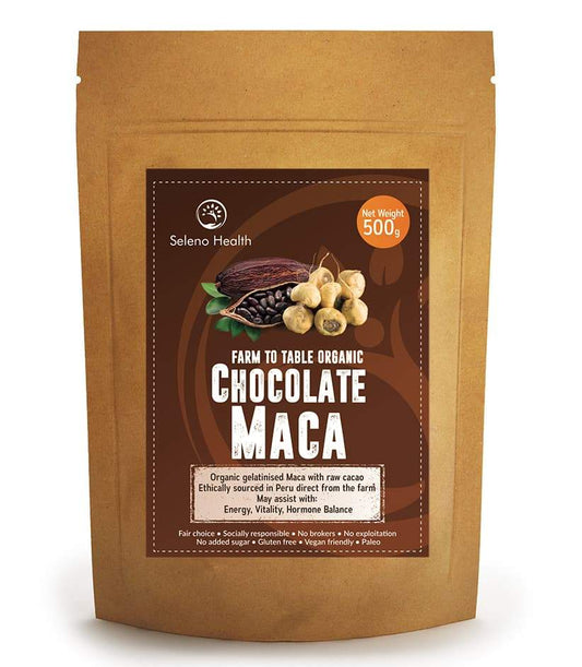 Seleno Organic Activated Chocolate Maca 125g