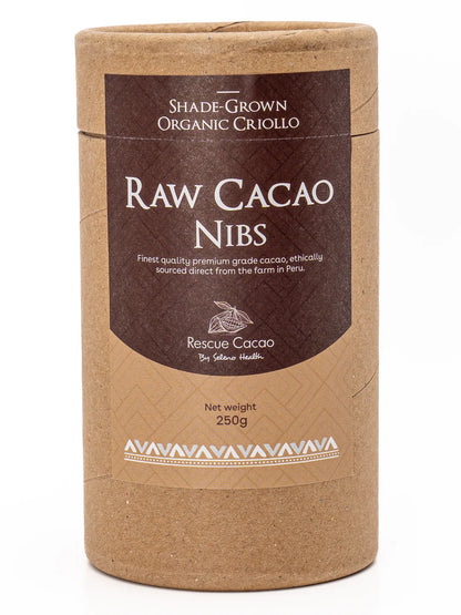 Seleno Organic Criollo Raw Ceremonial Cacao Nibs 250gm