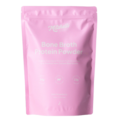 Mitchell's  Bone Broth Protein Powder-Strawberry 500G